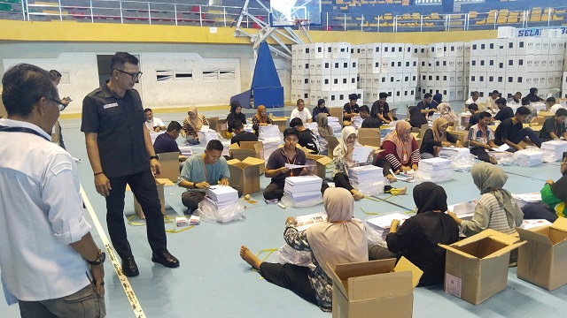 Bawaslu Kampar Turun Langsung Awasi Sorlip Surat Suara Pilkada Serentak 2024