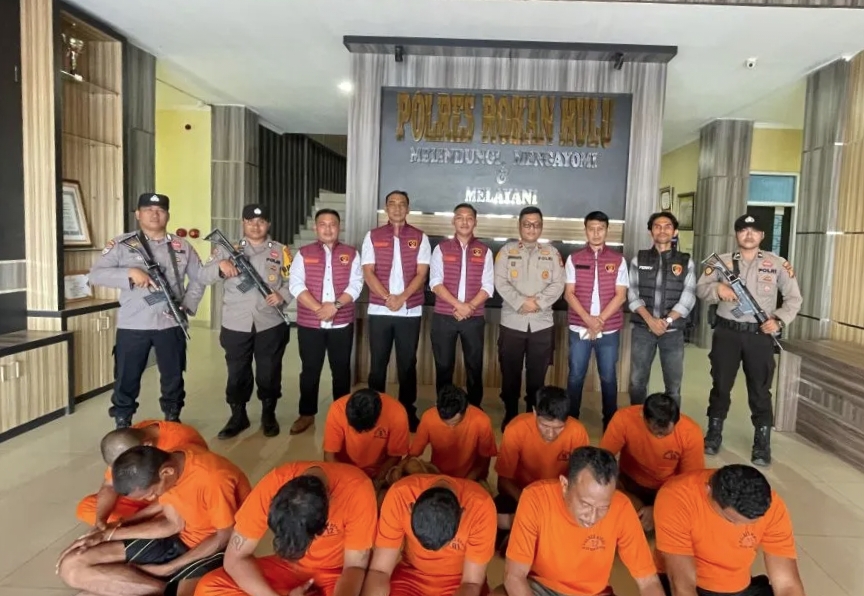 Polres Rohul Tangkap 10 Tersangka Pencurian Ternak Sapi